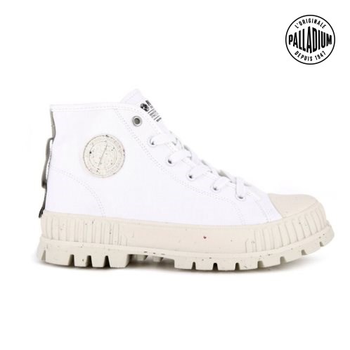 Dámské Boty Palladium Pallashock Mid Organic Bílé | CZ KLM-72U